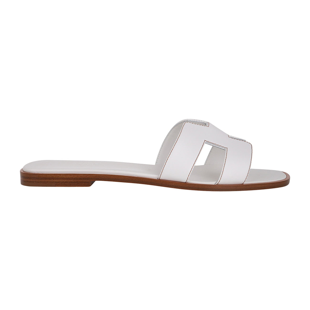 Hermes Oran Sandal White