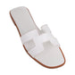 Hermes Oran Sandal White