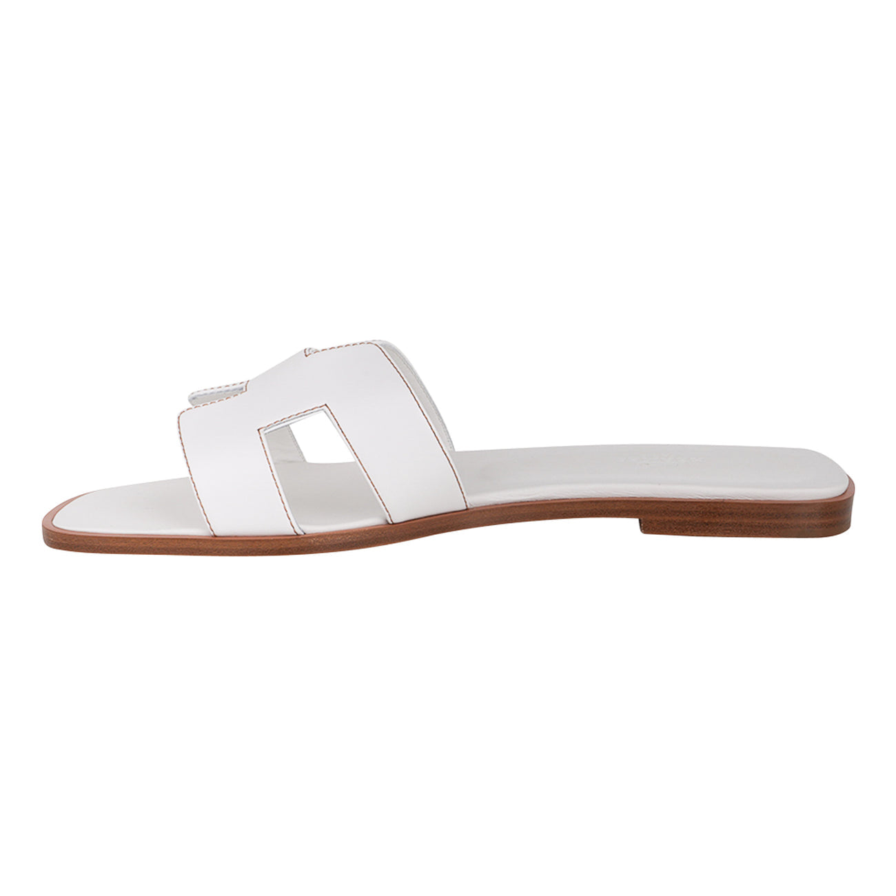 Hermes Oran Sandal White