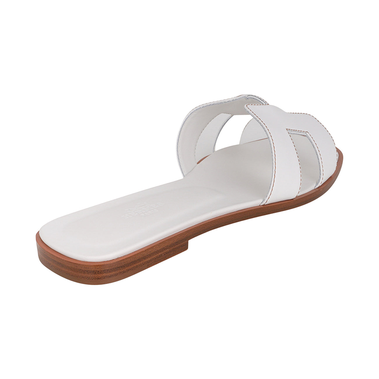 Hermes Oran Sandal White