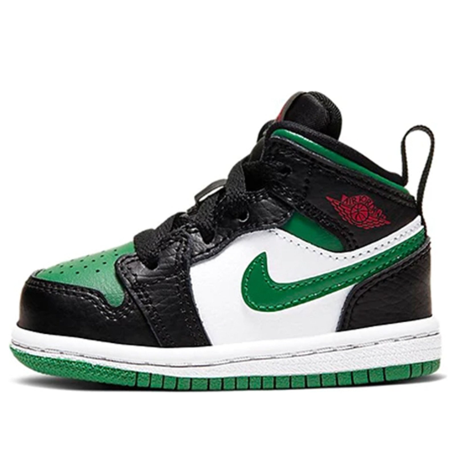 Air Jordan 1 Mid Kids Black Pine Green