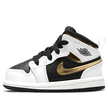 Nike Dunk Low Kids Black White Gold